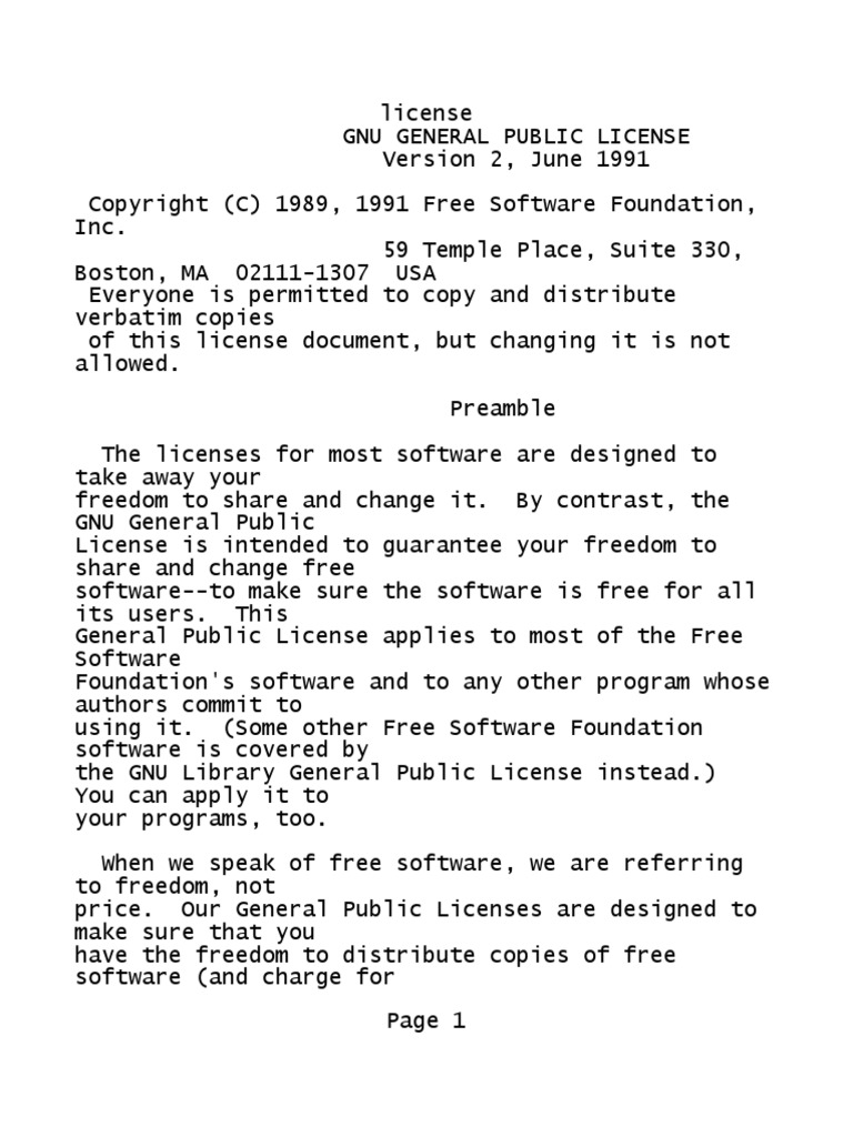 Gnu General Public License | PDF | Free Software | License
