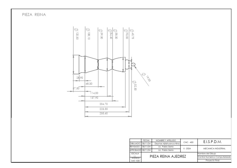 Pieza Reina Completo Con Sus Medidas | PDF