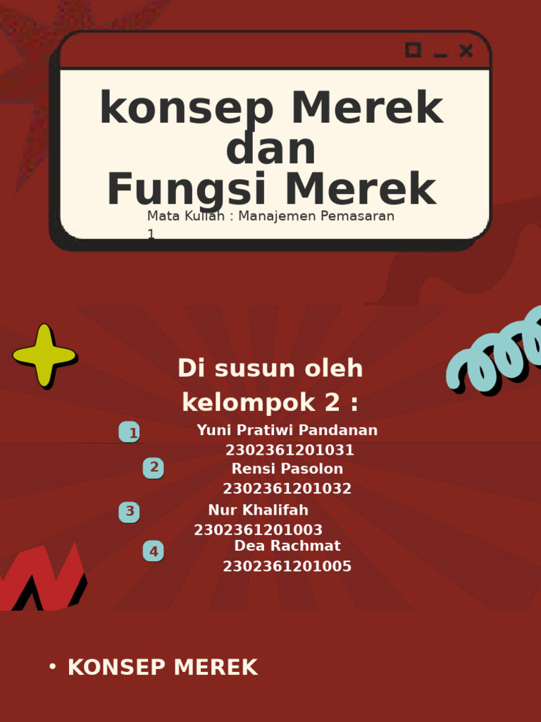 KLP 2 Konsep Merek Dan Fungsi Merek | PDF