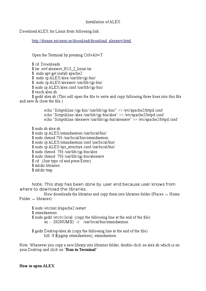 Alex Commands | PDF