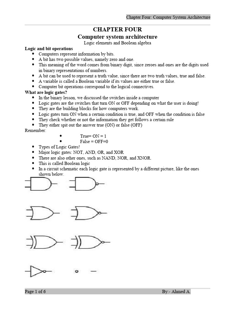 Chapter 4 pdf logic gate computer engineering