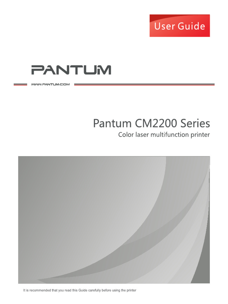 Pantum CM2200 User Guide | PDF | Paper | Printer (Computing)