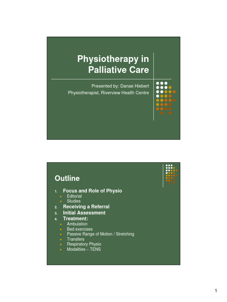 Physiotherapy in Palliative Care | PDF | Physical Therapy | Palliative Care