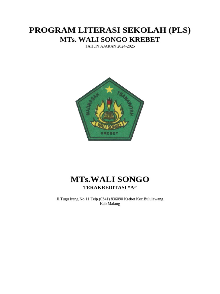 Program Literasi Sekolah Mts Wali Songo Pdf Karier Perkembangan