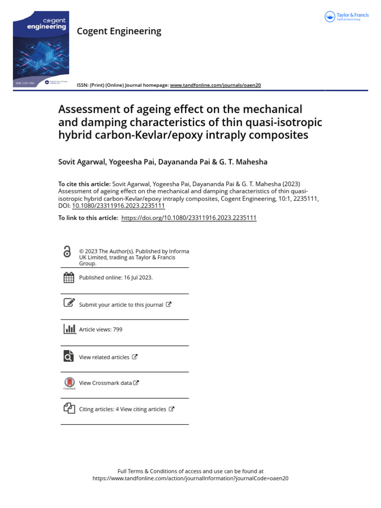 Assessment of Ageing Effect On The Mechanical and Damping ...