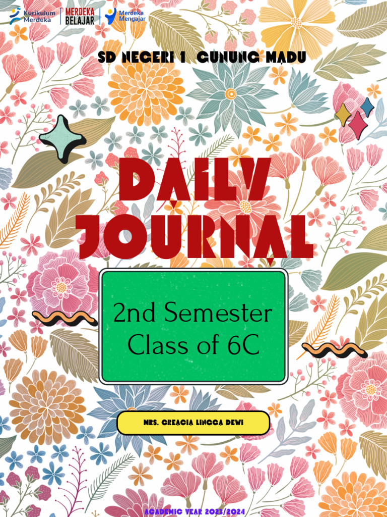 Daily Journal for Class 6C 2023/2024 | PDF
