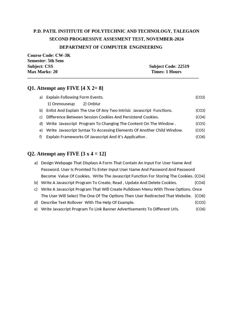 Css 2 paper pdf teaching methods materials technology engineering