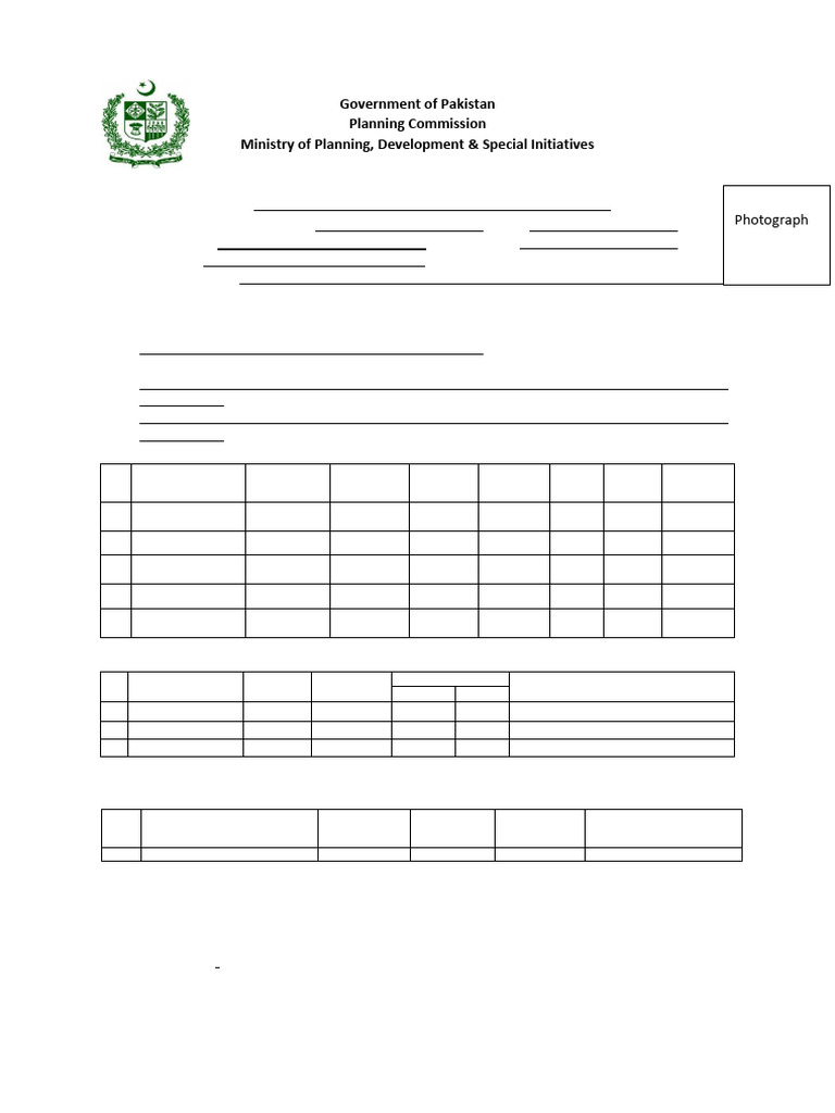 Pakistan Job Application Form | PDF