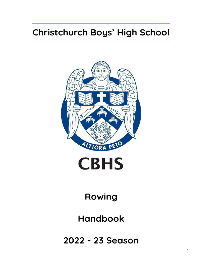 CBHS Rowing Handbook 2022-23 | PDF | Rowing (Sport)