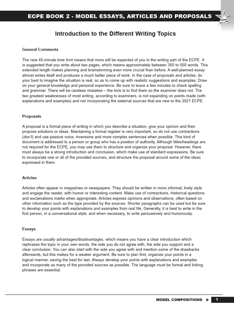 ECPE Proposal Writing Guide | PDF | Cost Of Living | Essays