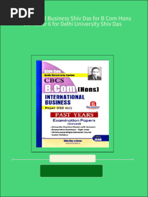 Ebooks File International Business Shiv Das For B Com Hons Semester 6 For Delhi University Shiv Das All Chapters