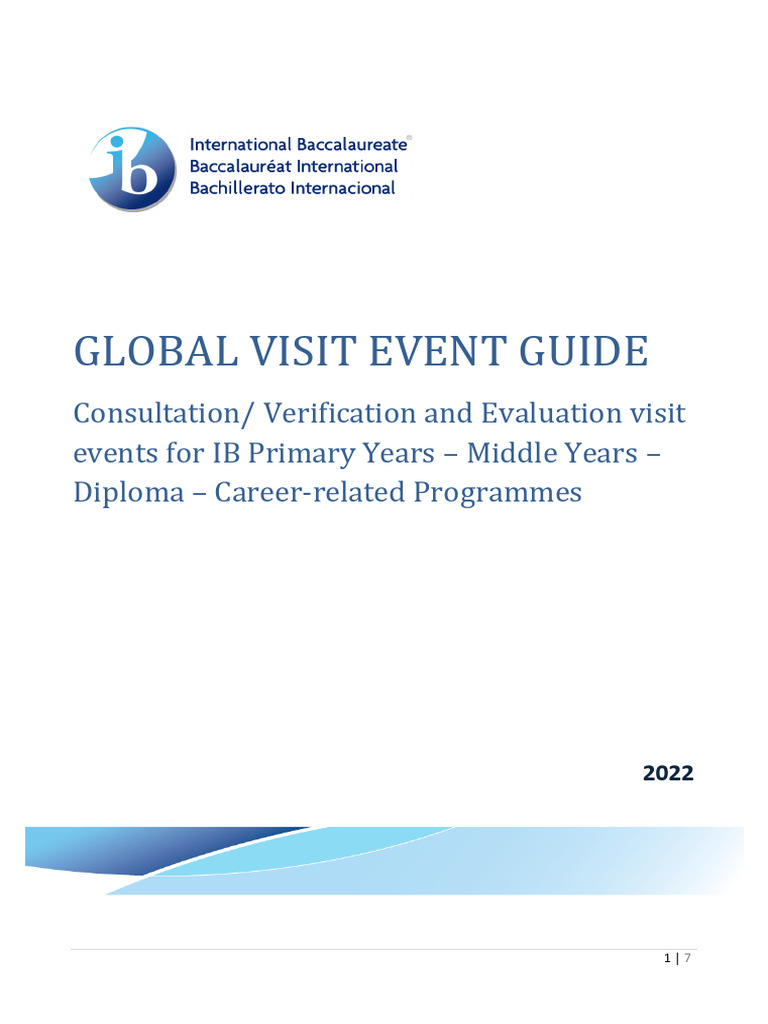 IB Visit Event Guide 2022 | PDF | Videotelephony | Meal