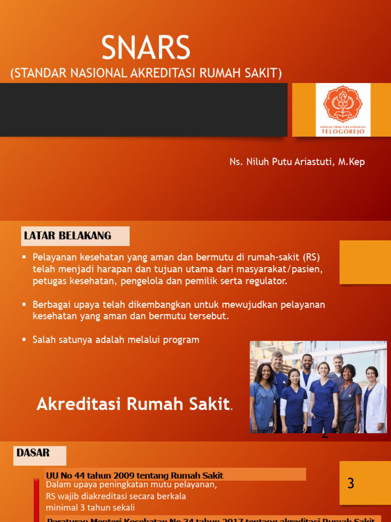 Standar Akreditasi Rumah Sakit SNARS | PDF