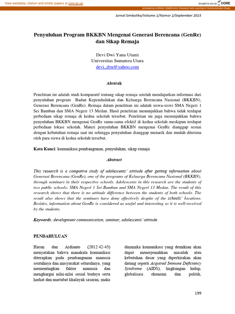 Penyuluhan Program BKKBN Mengenai Genera | PDF