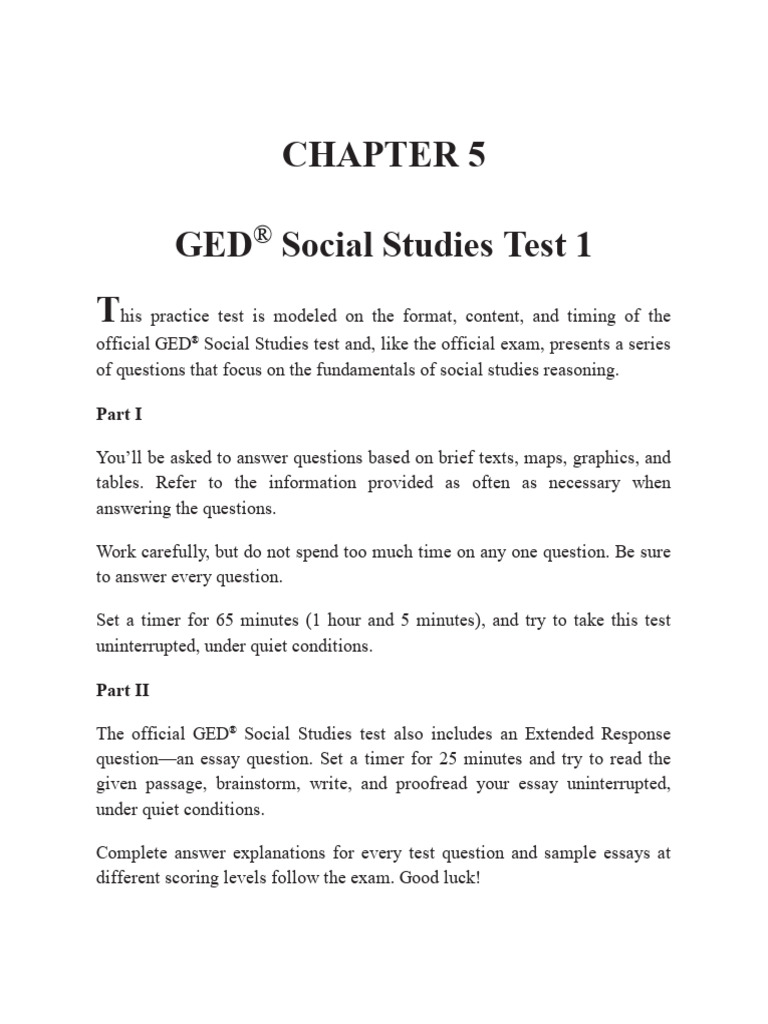 GED Social Studies Practice Test | PDF | Affirmative Action ...