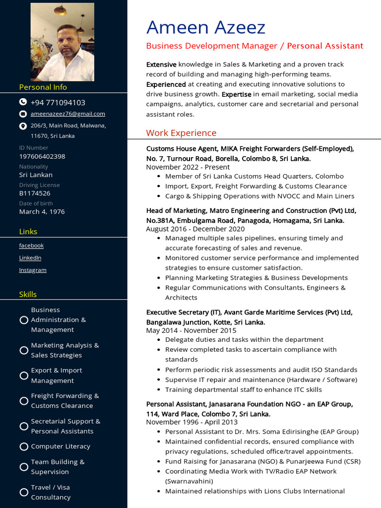 Ameen Azeez CV - NEW | PDF | Business