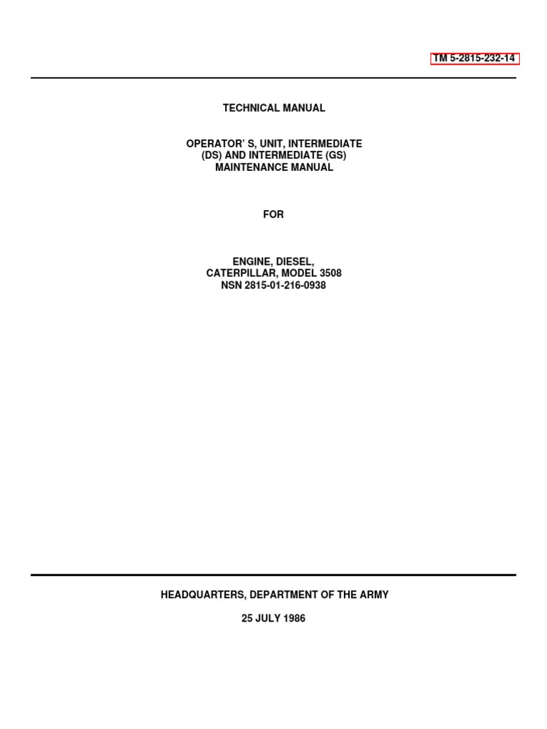 TM - 5 2815 232 14 | PDF | Internal Combustion Engine | Fuel Injection