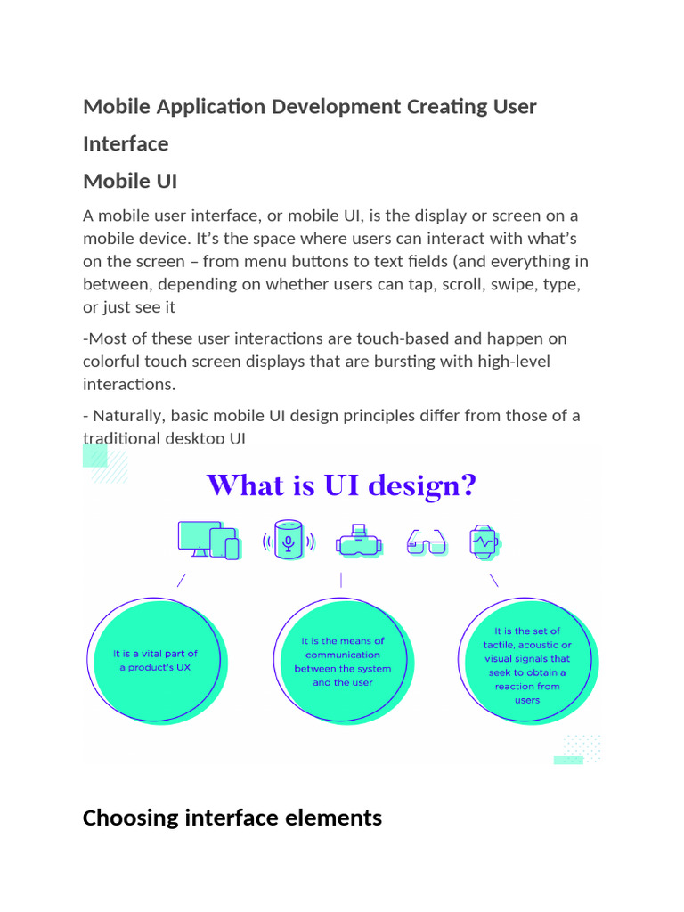 Mobile UI Design Principles Guide | PDF | User Interface | Page Layout