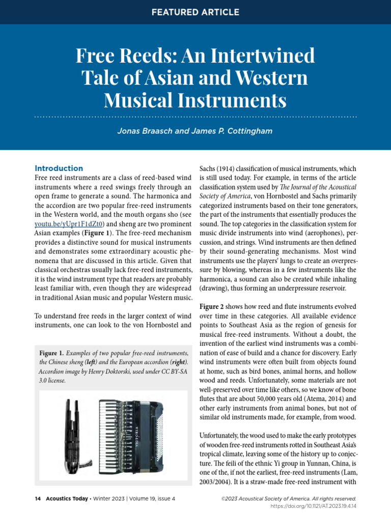 Free Reed Instruments: East Meets West | PDF | Musical Instruments ...