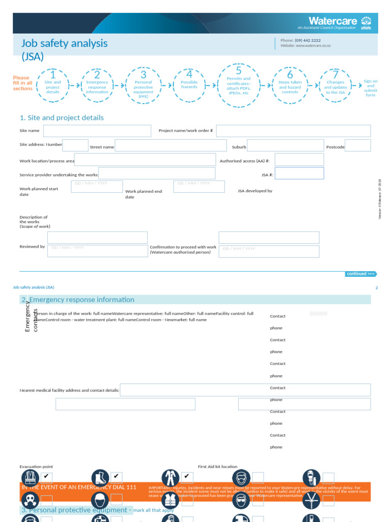 Job Safety Anaylsis Document | PDF | Risk | Personal Protective Equipment
