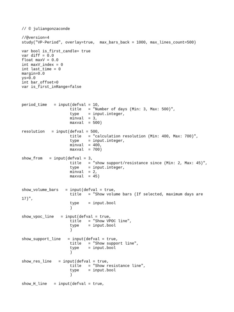 VP-Period Volume Analysis Script | PDF | Software Engineering ...