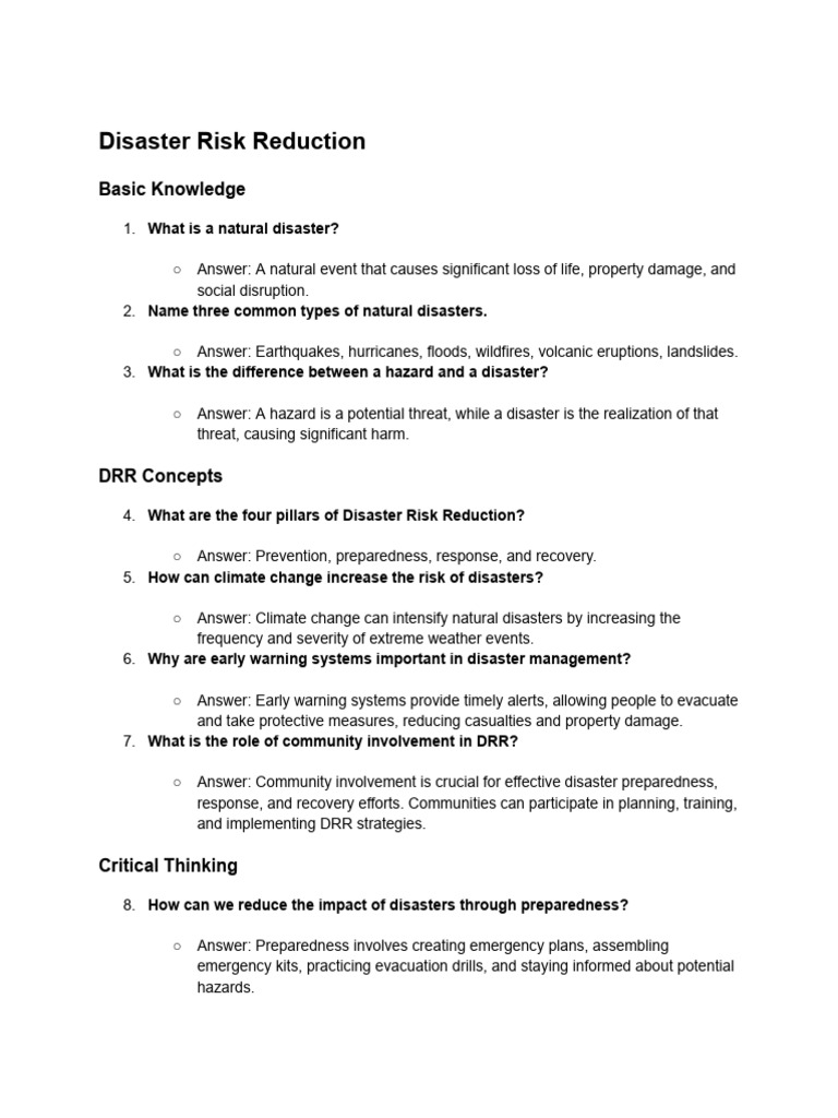 Disaster Risk Reduction | PDF | Natural Disasters | Disaster Risk Reduction