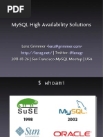 Mysql High Availability Solutions