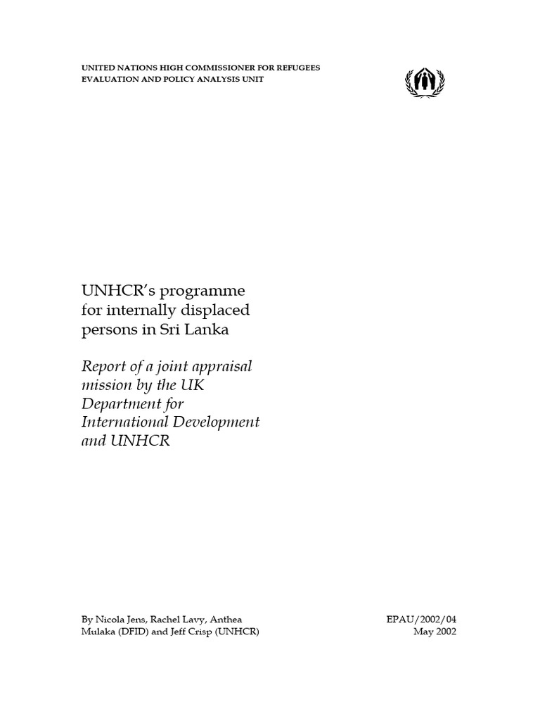 United Nations High Commissioner For Refugees | PDF | Internally ...