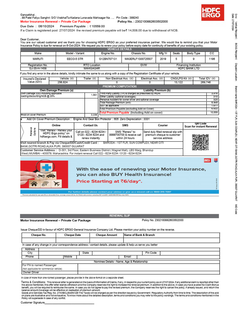 EECO-5 STR | PDF | Insurance | Cheque