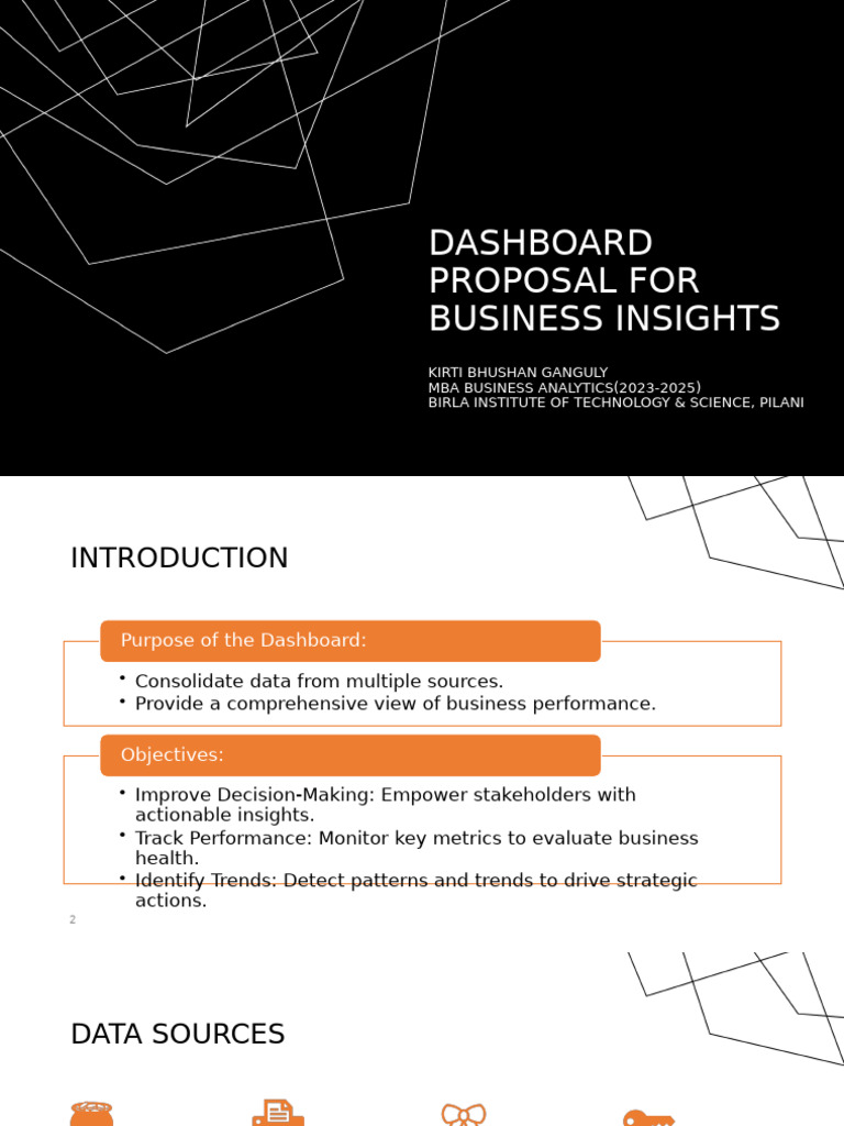 Dashboard Proposal For Business Insights | PDF | Performance Indicator ...