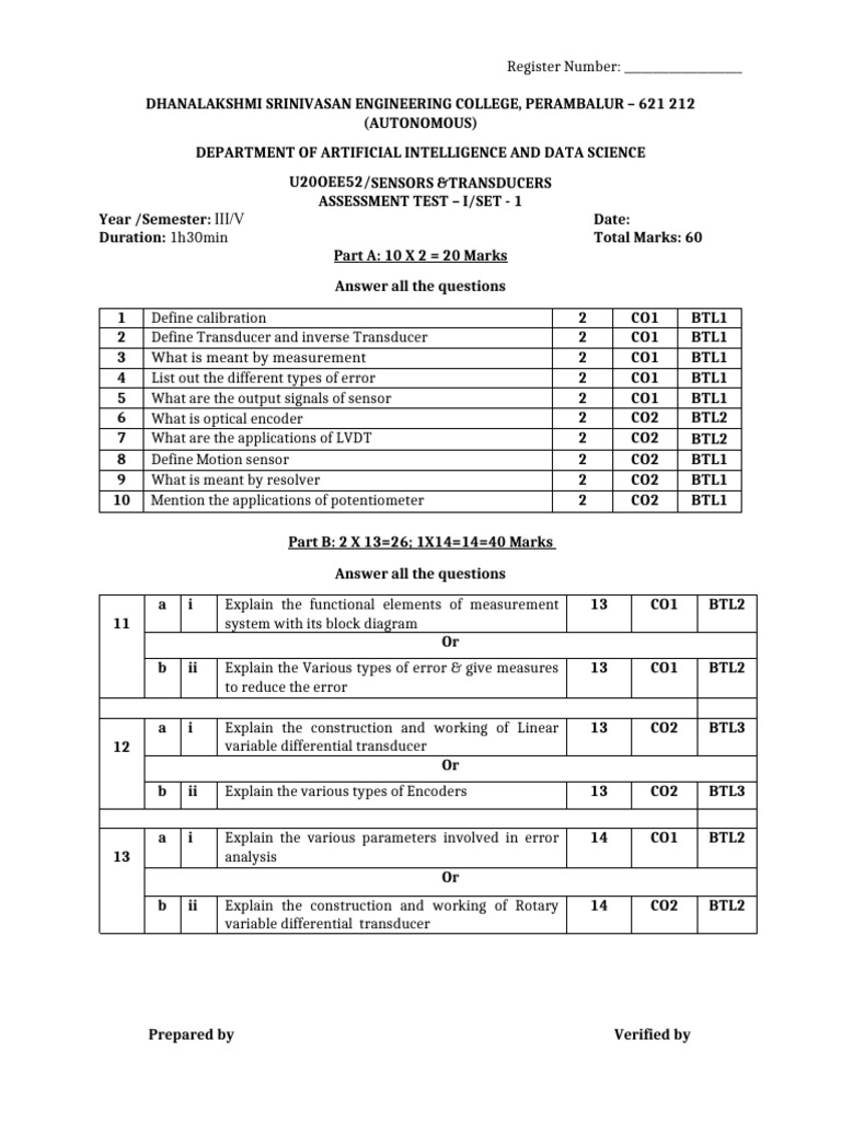 S&T - Iat 1 - Test - Set 1 | PDF | Sensor | Applied Mathematics