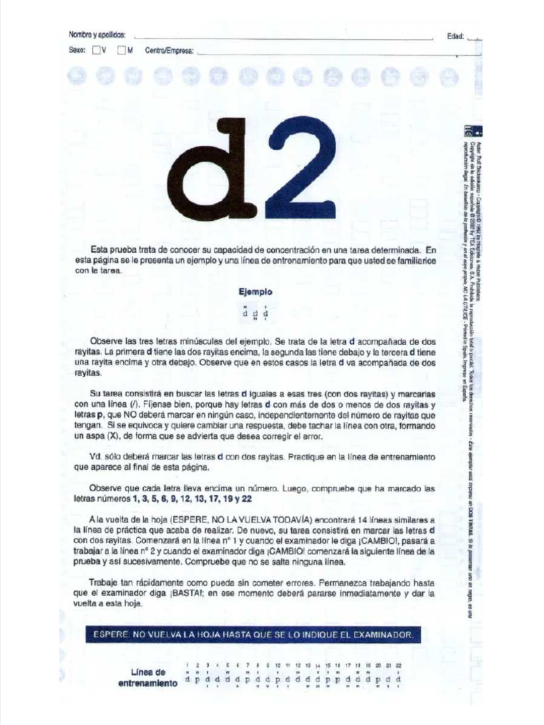 PDF d2 Protocolo Test Compress | PDF