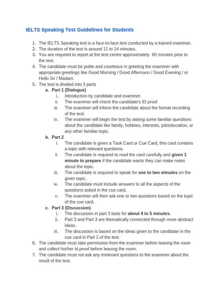 IELTS Speaking Test Cue Cards For Students | PDF | Restaurants | Grammar