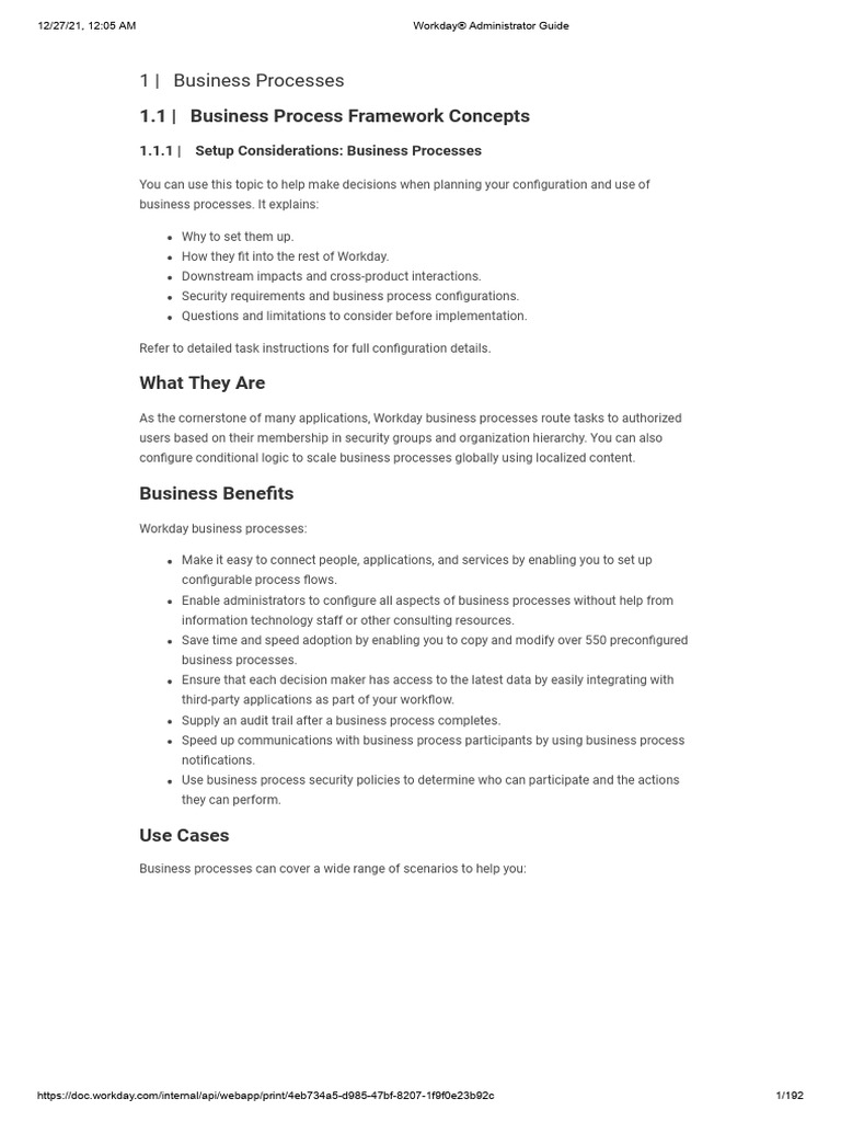 Workday Business Process Configuration Guide | PDF | Business Process ...