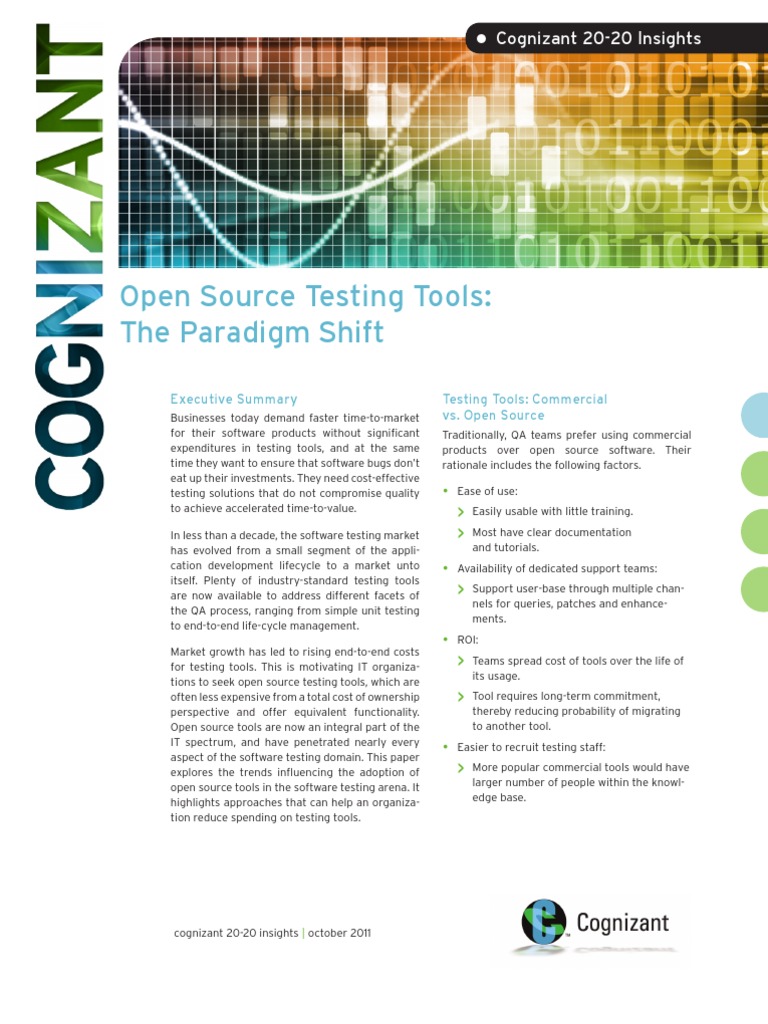 Open Source Testing Tools The Paradigm Shift | PDF