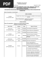 BCOM Semester Exam Schedule 2026 | PDF | Business | Economies