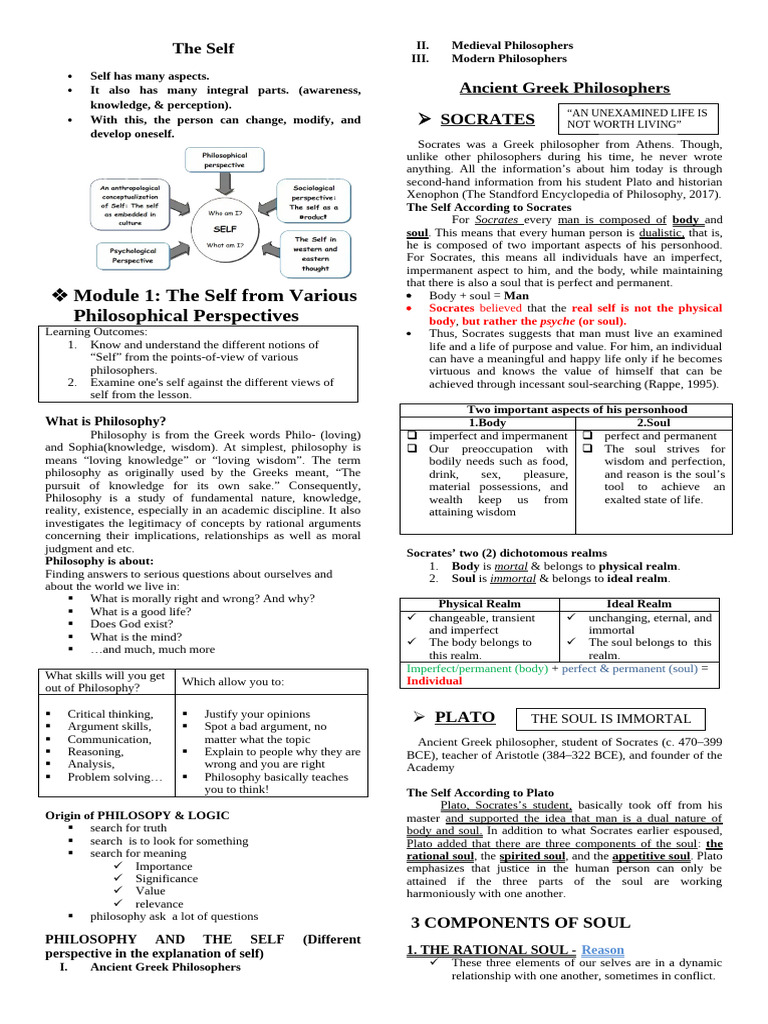 Three Components of the Soul | PDF | Id | Soul