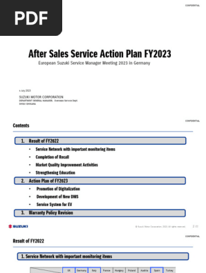 1 After Sales Service Action Plan FY2023
