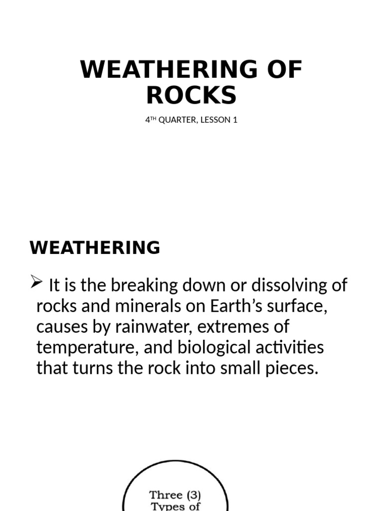Weathering of Rocks | PDF