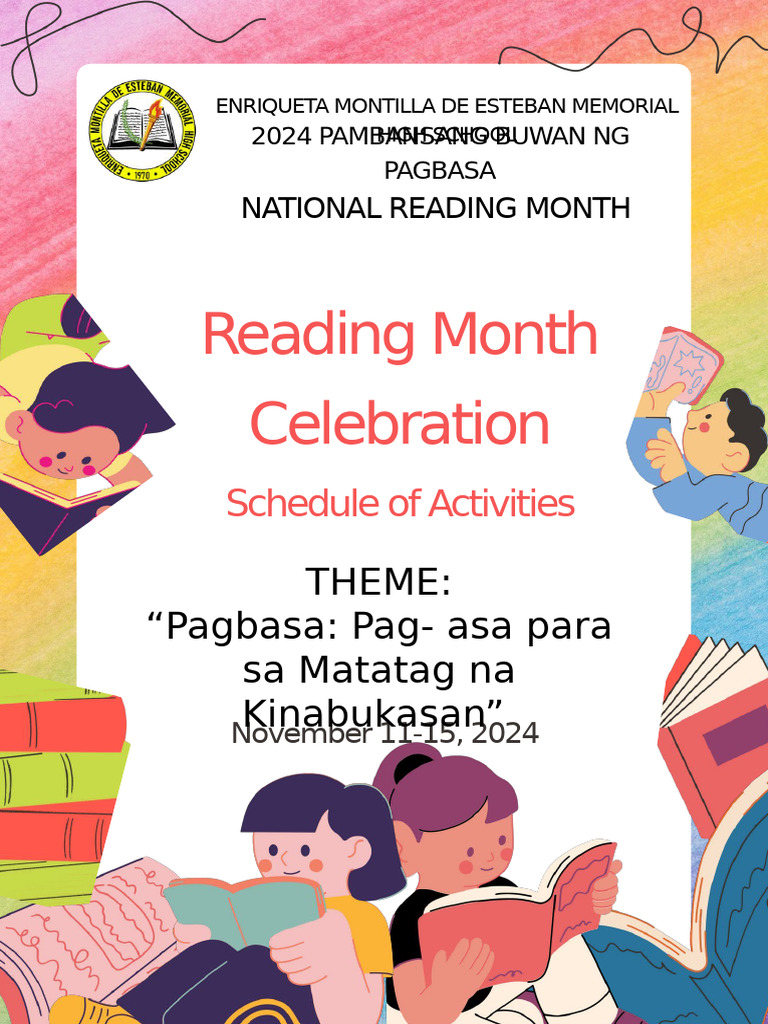 2024 National Reading Month Activities Pdf Language Arts