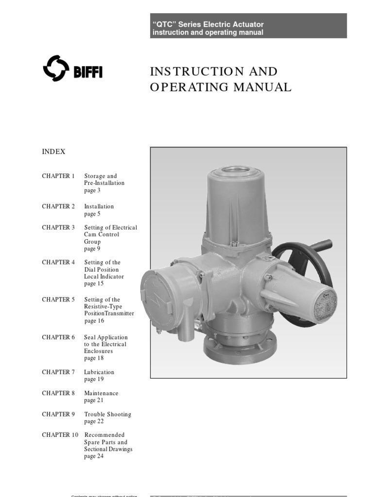 Biffi PDF Valve Switch