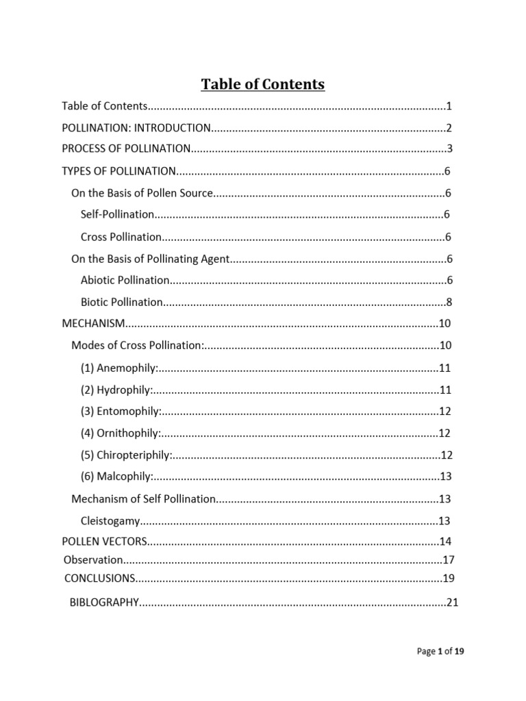 Types and Mechanisms of Pollination | PDF | Pollination | Pollinators