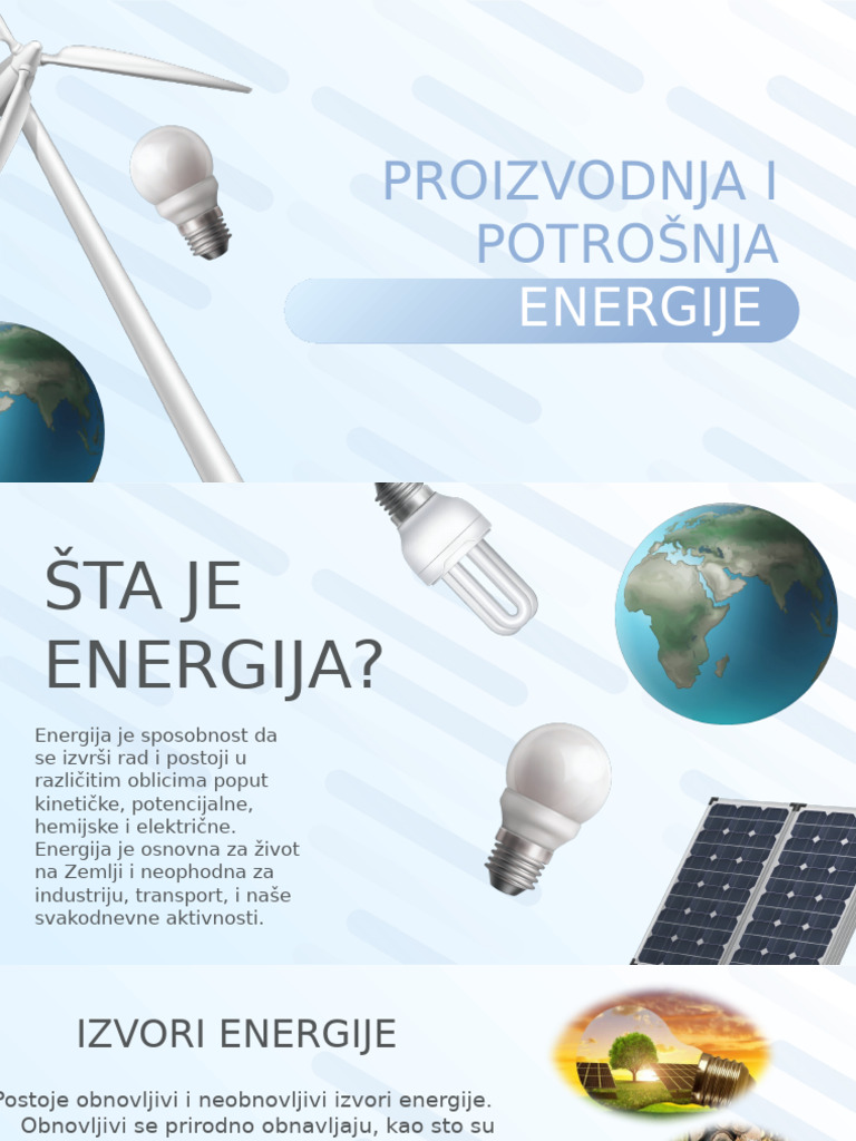 Proizvodnja I Potrosnja Energije | PDF