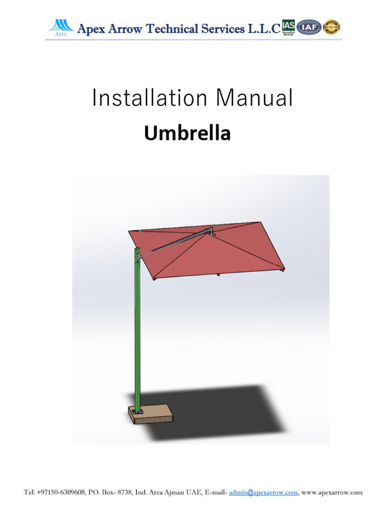Umbrella Installation Manual Guide | PDF