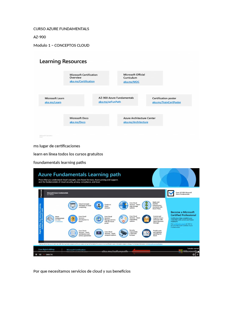 Introducción a Azure Fundamentals AZ-900 | PDF | Computación en la nube ...