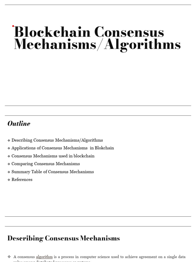 Blockchain Consensus Mechanisms Guide | PDF | Computer Security | Security