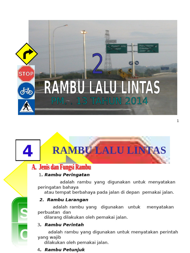 Jenis dan Penempatan Rambu Lalu Lintas | PDF