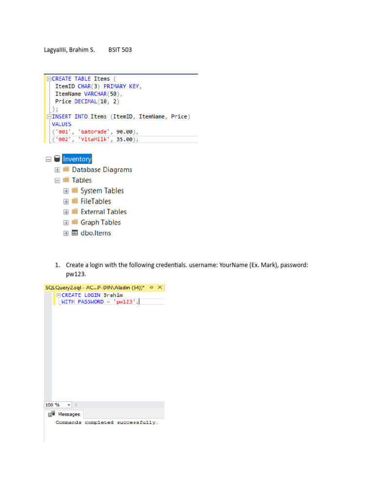 05 Practice Exercise 1 Advanced Database Lagyaliii Pdf
