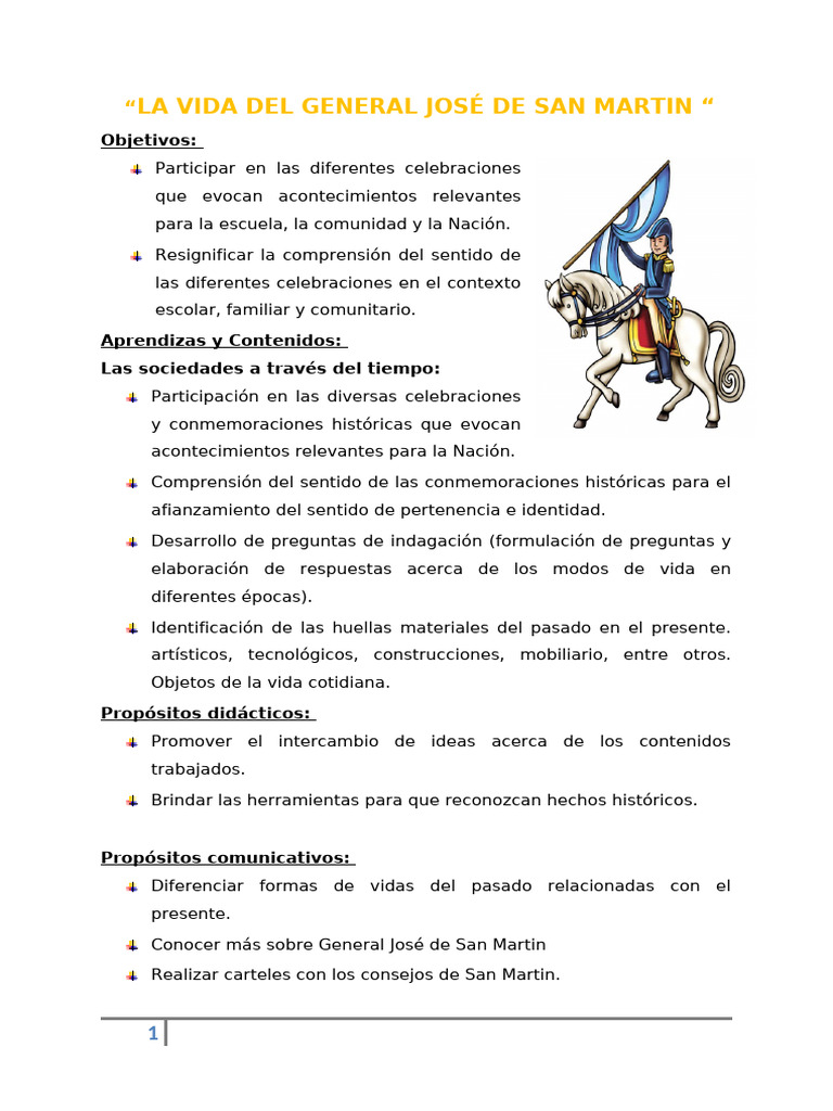 Vida y legado de José de San Martín | PDF | Historia | Ficción general