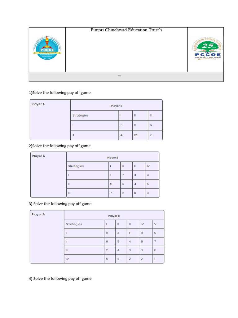 Game Theory Question Bank Unit 5 | PDF | Gaming | Economics Of Uncertainty